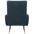thumbnail image 6 of SAFAVIEH Elicia Velvet Retro Mid Century Accent Chair, Navy, 6 of 9