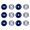 blue white, variant on Round Silicone Racket Dampener for Tennis Racket, Flexible String-Bed Reducer with Simple Setup Design, Player Aid