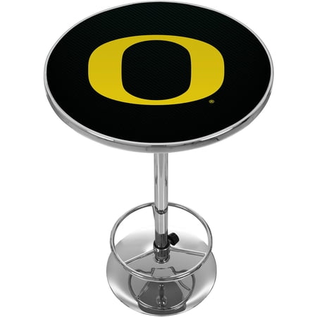 University of Oregon Chrome Pub Table, Carbon Fiber University of Oregon Chrome Pub Table, Carbon Fiber