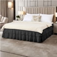 thumbnail image 1 of Elastic Bed Skirt With Anti Slip Design Pleated Hotel Style Dust Ruffle for Spring and Memory Foam Mattresses, 1 of 6