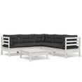 thumbnail image 6 of vidaXL Solid Pinewood Patio Lounge Set 6 Piece with Cushions Multi Colors, 6 of 36