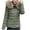 Green Jackets, variant on Juebong Women Down Puffer Coat Winter Warm Faux Fur Trim Quilted Jacket Zip Up Long Sleeve Thicken Parka Overcoat Outerwear Green,XXL