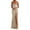 Gold, variant on Formal Maxi Dress Women's Vintage V Neck Irregular Hem Lace A Line Chiffon Dresses BU2,S