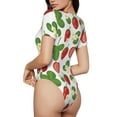 thumbnail image 3 of Naloa Strawberry Women's Short-Sleeved Onesie, One-Piece Swimsuit for Parties, dates, clubs - XX-Large, 3 of 9