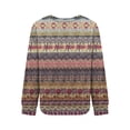 thumbnail image 5 of HLKJKLS Oversized Sweatshirt For Women Star Print Hoodless Long Sleeve Side Split Loose Pullover Sweatshirt Yellow S-3Xl, 5 of 5