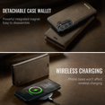 thumbnail image 6 of ELEHOLD Magnetic Detachable Wallet Case for Samsung Galaxy S25, Shockproof Faux Leather Stand RFID Card Slots Detachable Mag-Safe Magnetic Case Cover,Removable Back Shell,Coffee, 6 of 8