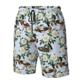 thumbnail image 4 of Fuzoiu Mallard Ducks And Roses Print Men's Beach Shorts,Men's Swim Trunks,Quick Dry Board Shorts with Pockets,Men's Bathing Suits for Surfing, Running, and Casual Wear-3X-Large, 4 of 6