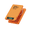 Orange, variant on 10000mAh Magnetic Power Bank Wireless Portable Charger with USB-C Cable LED Display Battery Pack for iPhone17/ 16/15/14/13/12/Pro/Pro Max Series Charging Compact Silicone Chargeable Smartphone
