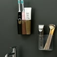 thumbnail image 6 of FELTECHELECTR Toothbrush Cup Mount No-Punch Organizer Material Transparent White 12x4.7x5In 1Set, 6 of 8