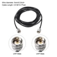 thumbnail image 2 of RG58 Coaxial Cables,UHF Male to UHF Male Low Loss RF Coaxial Cable 14.7FT Black 1Pcs, 2 of 4