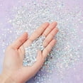 thumbnail image 3 of 60g/ 2.1oz Holographic Confetti Star and Moon Table Confetti Iridescent Metallic Glitter Foil Scatter Sequin for Birthday Wedding Party Halloween Christmas DIY Decorations Nail Art Crafts DIY, 3 of 7