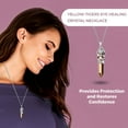 thumbnail image 3 of Shop LC Real Natural Tigers Eye Necklace for Women 24" with Lobster Clasp - Healing Crystal Necklaces for Women with Flower Wrapped Tiger Eye Pendant Necklace Tiger Jewelry Birthday Mothers Day, 3 of 6