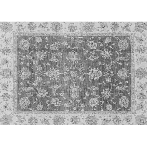 Ahgly Company Indoor Rectangle Oriental Gray Traditional Area Rugs, 8' x 10'