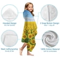 thumbnail image 7 of Blue Sky Sunflower Field Pattern Hooded Bath Towel，60"x35" for Ages 3 To 12 Kids, Quick Dry Lightweight Soft Microfiber Hood Beach Towel Cover Up for Kids, 7 of 7