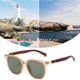thumbnail image 4 of Gafas de sol redondas de la sombrilla de la moda de la cara del marco de madera retro de la pierna, hechas de madera y PC, 4 of 5