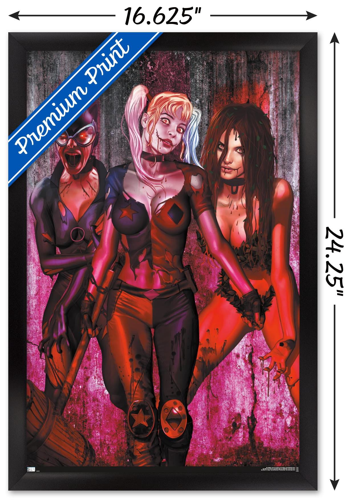 DC Comics - Harley Quinn - DCeased #1 Variant Wall Poster, 14.725" x 22.375" Framed