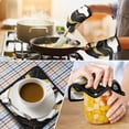 thumbnail image 4 of Black White and Gold Marble Kitchen Oven Mitt and Pot Holder Sets 2 Pcs for Baking, Cooking and Grilling, Heat Resistant Up To 392 °F, 4 of 7