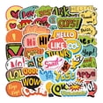 thumbnail image 1 of WRXMIJNHGSA Household Stickers Under $5 Home & Garden Stickers Text Sticker Luggage Guitar Notebook DIY Sticker Decoration, 1 of 8
