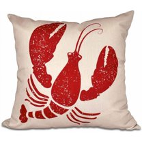Simply Daisy 16" x 16" Lobster Animal Print Pillow