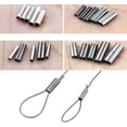 thumbnail image 4 of ANCLLO 500pcs Single and Double Barrel Crimp Sleeves Kit Copper Barrel Crimp Sleeves Copper Tube Fishing Line Leader Rigging Tackle Wire Rope Tube Connector Kit for Leader Rigging, 4 of 5