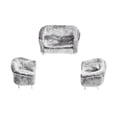 thumbnail image 3 of 3 uds 1/25 muebles doble sofá individual sil sillón-gris Zulema Sofá miniatura de casa de muñecas, 3 of 8