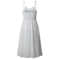 thumbnail image 4 of SMihono Robe d'Été pour Femmes Grande Taille Femmes Aguichant à Rayures Boutons Épaules Dénudées Sans Manches Robe Robe de Princesse Robe Courte, 4 of 5