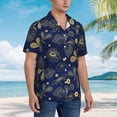 thumbnail image 6 of Picia Vintage Golden Butterfly Gentle Cotton Regular Fit Short Sleeve Casual Hawaiian Shirt for Men-3X-Large, 6 of 8