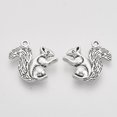 thumbnail image 2 of 50 pc Tibetan style Alloy Pendants Cadmium Free Lead Free Squirrel Antique Silver 21x21.5x3.5mm Hole: 1.5mm, 2 of 3