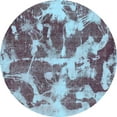 thumbnail image 1 of Ahgly Company Indoor Round Abstract Light Blue Modern Area Rugs, 8' Round, 1 of 4