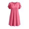 thumbnail image 6 of BUIGTTKLOP Swimsuit Coverup for Women 2026 Petal Short Sleeve Bathing Suit Cover Ups Summer T Shirt Dress Flowy Sundresses, 6 of 6