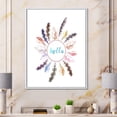 thumbnail image 2 of Designart 'Ancient Round Wreath With Birds Feathers' Bohemian & Eclectic Framed Canvas Wall Art Print, 2 of 5