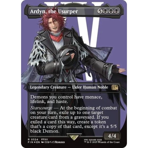 Magic the Gathering - Universes Beyond: FINAL FANTASY - Ardyn, the Usurper (Borderless) (Surge Foil) (0524) Near Mint Foil