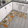 thumbnail image 2 of Halloween Skulls Pumpkins and Cauldrons Kitchen Rugs Sets Of 2,Anti Fatigue Kitchen Mat Rugs Non Slip Washable,Decorative Kitchen Floor Mats for Kitchen,Sink,Laundry,17"x30"+17"x47", 2 of 7