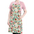 thumbnail image 5 of Pioneer Flower Floral Print Pattern Apron for Women and Men, Cotton Linen Waterproof with Pockets, Adjustable, 33x27 Inch for Kitchen, Gardening, BBQ, Salon, 5 of 6