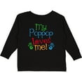 thumbnail image 3 of Inktastic My Poppop Loves Me Gift Boys or Girls Long Sleeve Toddler T-Shirt, 3 of 5