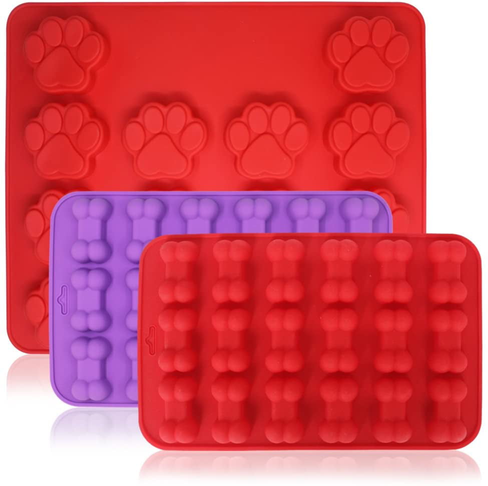 18 Cavity Dog Bone Silicone Muffin Pan Biscuit Cake Chocolate Baking Tray Mould 
