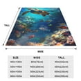 thumbnail image 3 of Bixox Fleece Blanket Underwater Fish Turtle Pattern Super Soft Double-Sided Microfiber Flannel Blanket for Sofa, Bed, Couch,Suitable for All Seasons - 50"x40", 3 of 5
