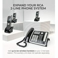 thumbnail image 2 of RCA 25260 2-Line Phone Base Stations with Full Duplex Speakerphone and Intercom (2-Pack) Bundle with 2-Pack of RCA 25055RE1 DECT 6.0 Cordless Accessory Handsets, and Blucoil 4 AA Batteries, 2 of 9