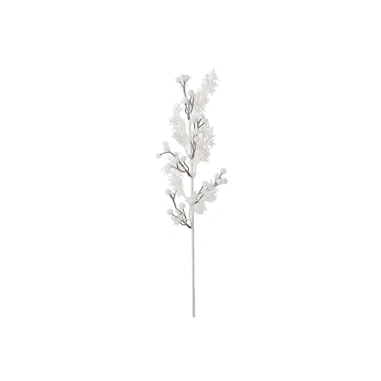 Branche Scintillante Des Baies Blanches De Noël - Ensemble De 6