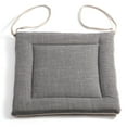 thumbnail image 4 of Patio Indoor Outdoor Chair Pads Chair Seat Cushions with Ties, Square Kitchen Dining Chair Pads mat Comfort Non-Skid for Garden - 16x16 Inches (Gray), 4 of 7