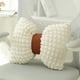 thumbnail image 4 of Almohadas, cojines decorativos, ropa de cama, almohadas, regalos para mujeres, 1 funda de almohada de gamuza sintética con lazo peludo para dormitorio, sofá y sala de estar., 4 of 6