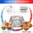 thumbnail image 4 of Paris Roomy Insulated Lunch Bags Large Lunch Box for Office EmployeesStylish & Functional Large Tote Adult Lunch Box for PostGym Meals, 4 of 7