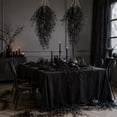 thumbnail image 5 of Halloween Black Artificial Eucalyptus Wall Hanging Stem Faux Floral Spooky Home Decor Creepy for Door Mantel Party Indoor, Black #4, 31.5in, 2 pcs, 5 of 8
