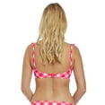 thumbnail image 4 of Freya Womens Totally Check Underwire Banded Halter Bikini Top, 28DD, Monochrome, 4 of 4
