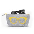 thumbnail image 3 of Glasses Pattern Felt Glasses Box Felt glasses bag Patterns Bags Zipper Closure Eyewear Pouch Light Portable Glasses Protective Organizer, 3 of 5