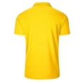 thumbnail image 4 of kamemir Polos for Men Men's Muscle V Neck Polo Shirts Slim Fit Short Short Sleeve Golf T-Shirts Ribbed Knit Soft Tees(Yellow,XXL), 4 of 5