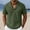 Green, variant on Men's Shawl-Collar Henley Short-Sleeve Linen-Cotton Top, Lightweight Airy Fabric for summer relaxation White XL