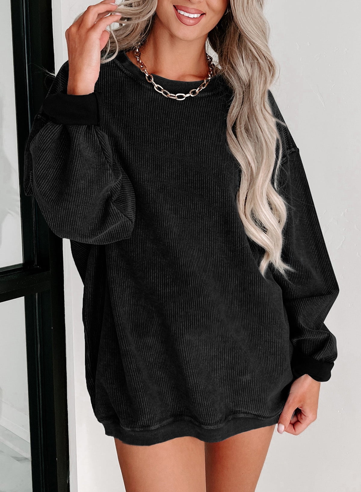Lynkiss Women's Oversized Hoodies Long Sleeve Solid Heavy Pullover Tops  Loose Sweatshirt with Pocket,Black,X-Small : : Clothing, Shoes &  Accessories