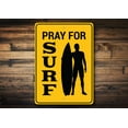 thumbnail image 1 of Pray for Surf Novelty Sign, Metal Wall Decor - 10x14 inches, 1 of 4