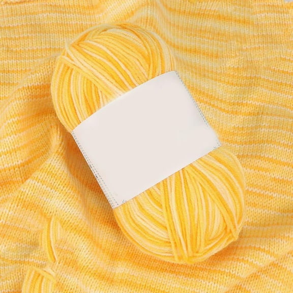 3 Skeins 3-Ply Cotton Yarn for Weaving Knitting Crochet Gold 2mm for diy